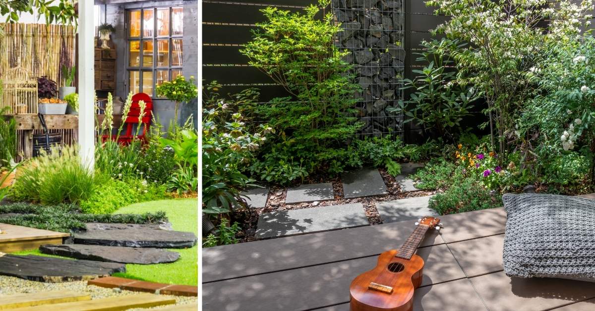 Kolaz_-_czerwone_krzeslo_w_ogrodzie_gitara_i_poduszka_na_tarasie