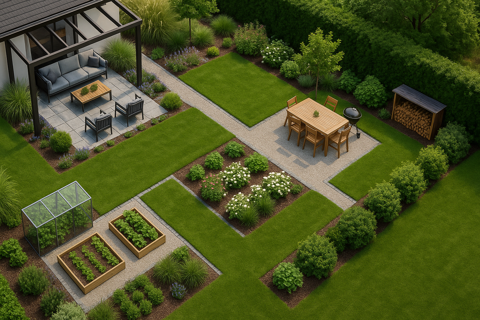 Kolaz_-_czerwone_krzeslo_w_ogrodzie_gitara_i_poduszka_na_tarasie