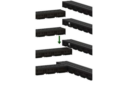 Odwodnienie liniowe Spark Easy2 DN100 z rusztem plastikowym kl. A15