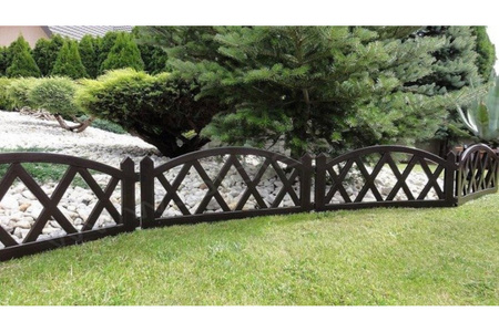 Płotek ogrodowy 2,3 mb brązowy