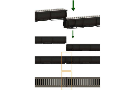 Odwodnienie liniowe Spark Easy1 DN70 z rusztem ocynkowanym kl. A15