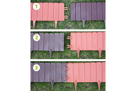 Ekopalisada Palisada ogrodowa 100 cm, wys. 17 cm Szara