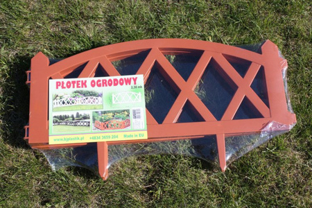 Płotek ogrodowy 2,3 mb ceglasty (terakota)