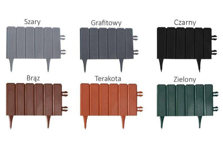 Ekopalisada ogrodowa 100 cm, wys. 17 cm Brązowa