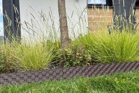 Obrzeże Palisada RATTAN 80 cm ciemny brąz (dark brown)