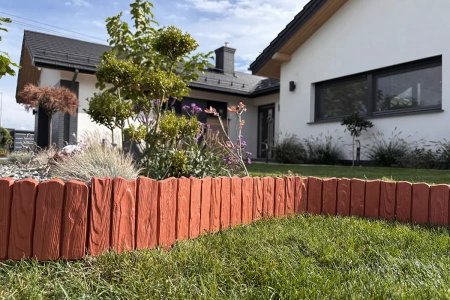 Obrzeże Palisada WOOD 58 cm terakota