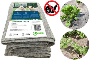 Biowłóknina ściółkująca 2x4mb z wełny owczej