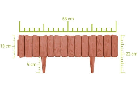 Palisada WOOD 58 cm terakota