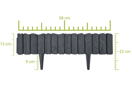 Palisada WOOD 58 cm czarna