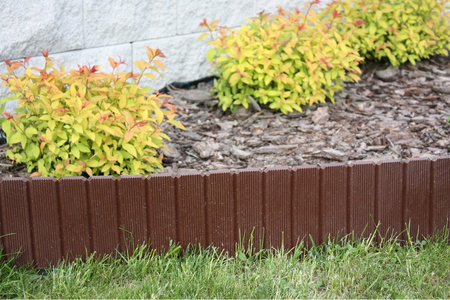 Ekopalisada ogrodowa 100 cm, wys. 17 cm Brązowa