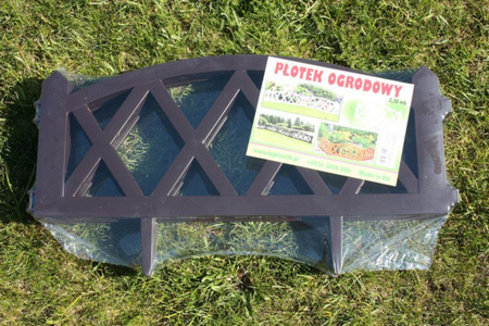 Płotek ogrodowy 2,3 mb brązowy