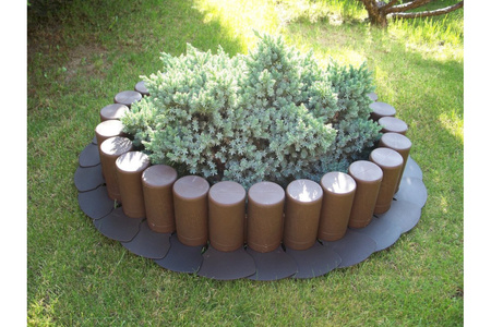 Palisada ruchoma z obrzeżem 2,0 m ceglasta