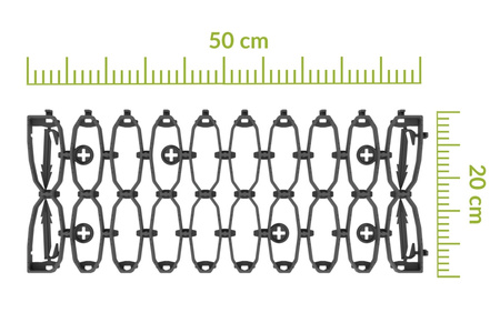 Kratka trawnikowa czarna PROCUT 50x20x3 cm