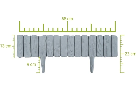 Palisada WOOD 58 cm szara