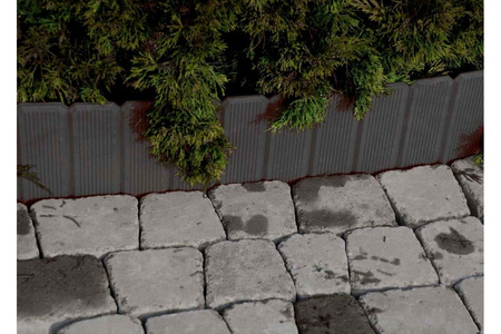 Ekopalisada ogrodowa 100 cm, wys. 17 cm Grafitowa