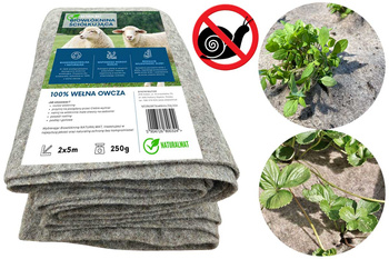 Biowłóknina ściółkująca 2x5 mb z wełny owczej